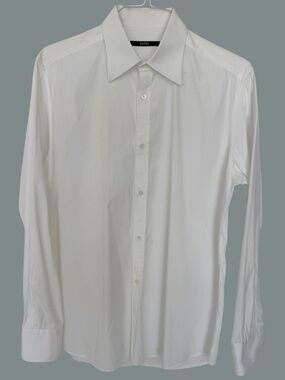 Gucci Men's White Long-Sleeve Dress Shirt